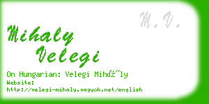 mihaly velegi business card